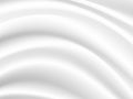 white silk cloth fabric wave overlapping with light and shadow. white and gray abstract texture background Royalty Free Stock Photo