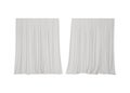 White silk curtain isolated on white background. 3d render. Royalty Free Stock Photo