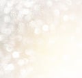 White silver and gold abstract bokeh lights. defocused background Royalty Free Stock Photo