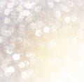 White silver and gold abstract bokeh lights. defocused background Royalty Free Stock Photo