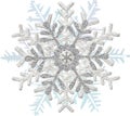 White silver grey sparkling Snowflake