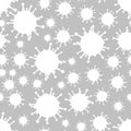 White on Silver Virus Pattern Seamless Repeat Background Royalty Free Stock Photo