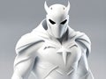 white silver warrior armor on a white background, illustration