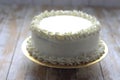 White simple elegant cake