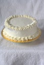 White simple elegant cake