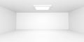 white simple empty room interior 3d rendering illustration with copy space to add your content Royalty Free Stock Photo