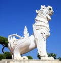 White Singha statue Royalty Free Stock Photo