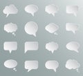 White sixteen icons communication -