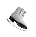 White skates for figure skating on ice Royalty Free Stock Photo