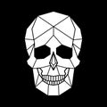 White skeleton skull head design