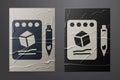 White Sketch on paper icon isolated on crumpled paper background. Paper art style. Vector