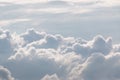 White Sky and Puffy Clouds Royalty Free Stock Photo