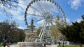 White sky viewing wheel in spring 05.04.22 Budapest Hungary