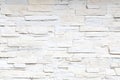 White sliced stone wall