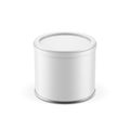 White small metal Tin can packaging Mockup for peanut, baby food or coffee