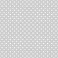 White Small Polka Dots On A Light Gray Background. Abstract Vintage Pattern. Seamless Retro Vector Illustration
