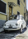 White small vintage Fiat Abarth Royalty Free Stock Photo