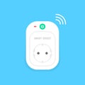 White smart power socket icon