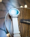 White Smart Watch with Decor