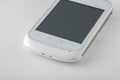 White smartphone with touch icons buttons and blank screen Royalty Free Stock Photo