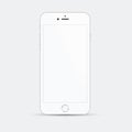 White smartphone vector illustration with high quality details