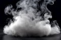 White smoke abstract on dark gray background. Royalty Free Stock Photo
