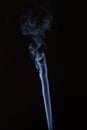 White smoke against black background Royalty Free Stock Photo