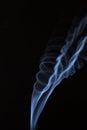 White smoke against black background Royalty Free Stock Photo