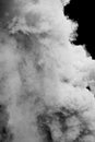 White smoke on a black background Royalty Free Stock Photo