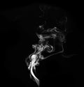 White smoke on black background Royalty Free Stock Photo