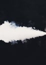 White smoke on black background