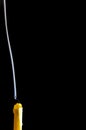 White smoke when the candle goes out Royalty Free Stock Photo