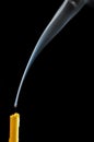 White smoke when the candle goes out Royalty Free Stock Photo