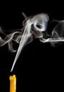 White smoke when the candle goes out Royalty Free Stock Photo