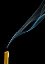 White smoke when the candle goes out Royalty Free Stock Photo