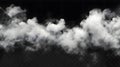 White smoke clouds isolated on black background Royalty Free Stock Photo