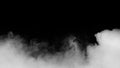 White smoke or fog isolated on black background. Royalty Free Stock Photo