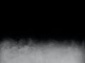 White smoke or fog isolated on black background. Royalty Free Stock Photo