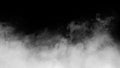 White smoke or fog isolated on black background. Royalty Free Stock Photo