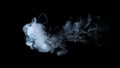 White smoke isolated on black background Royalty Free Stock Photo