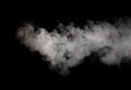 White smoke isolated on black Royalty Free Stock Photo