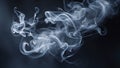 white smoke over black background Royalty Free Stock Photo