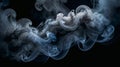 white smoke over black background Royalty Free Stock Photo