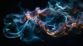 white smoke over black background Royalty Free Stock Photo