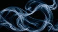 white smoke over black background Royalty Free Stock Photo
