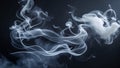 white smoke over black background Royalty Free Stock Photo