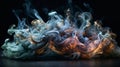white smoke over black background Royalty Free Stock Photo