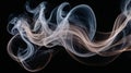 white smoke over black background Royalty Free Stock Photo
