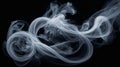 white smoke over black background Royalty Free Stock Photo