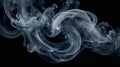 white smoke over black background Royalty Free Stock Photo